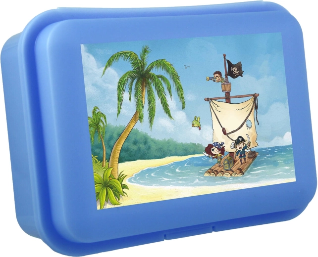 Bērnu uzkodu kārbiņa ar klikšķa aizdari 18 × 13 × 7 cm – krāsu un motīvu mikss