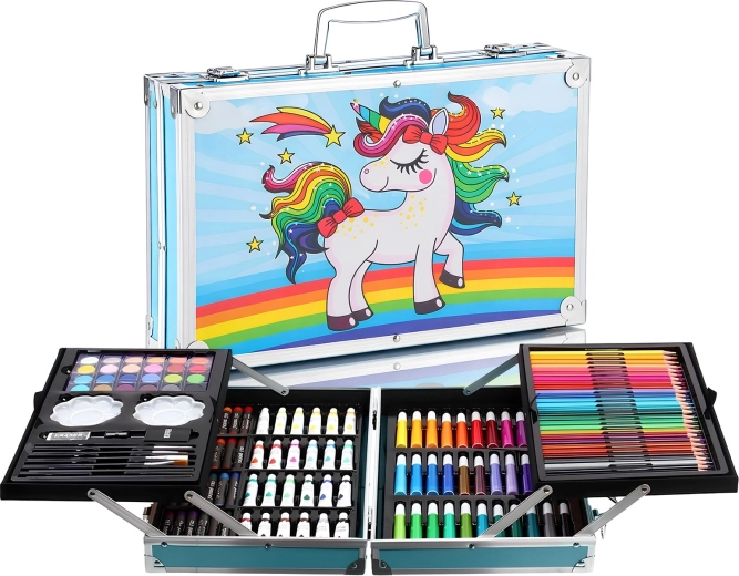 Bērnu zīmēšanas komplekts RENEW FORCE Pony ar vienradzi, 145 daļas