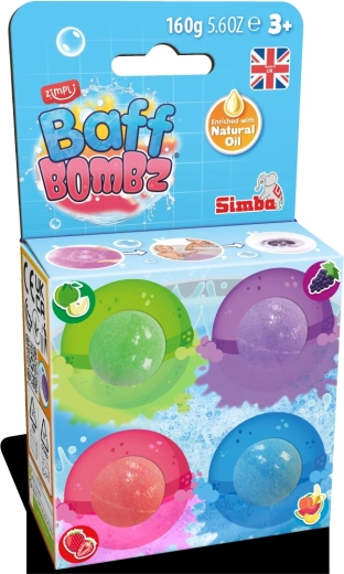 Baff Bombz Scented Bath Bombs 4 pcs