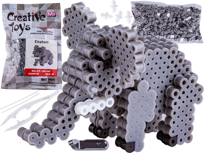 Termo mozaīkas pērlītes 3D zilonītis maisiņā