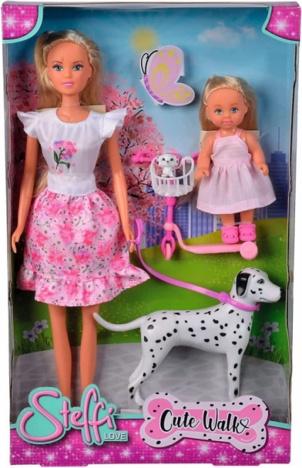 Steffi Love Steffi un Evi pastaigā ar suni