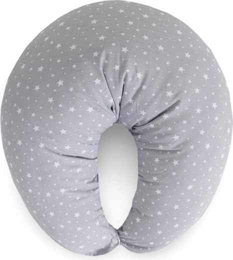 Ceba baby nursing pillow Huggy basic grey stars 150 × 60 × 37 cm