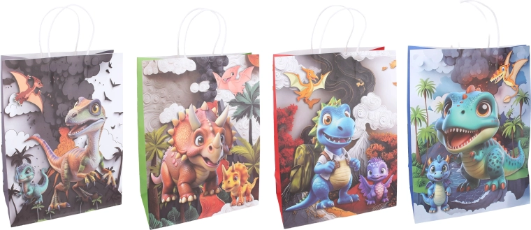 Children's gift bag XS with dinosaur design - 1 piece