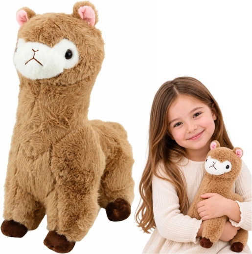 Plīša alpaka (lama) bēša 28 cm – 1 gab.