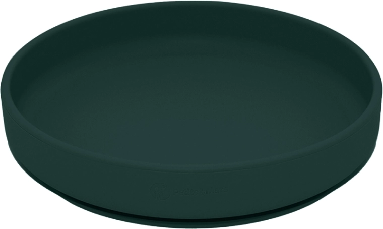 Plate with suction cup and high rim