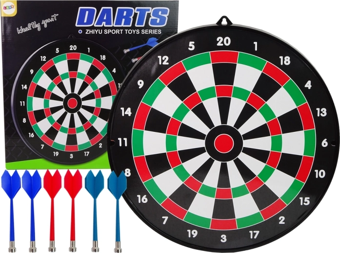 Magnetic dartboard with 6 darts