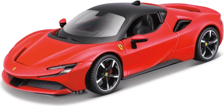 Maisto Ferrari SF90 Stradale sarkanā auto būvkomplekts 1:24