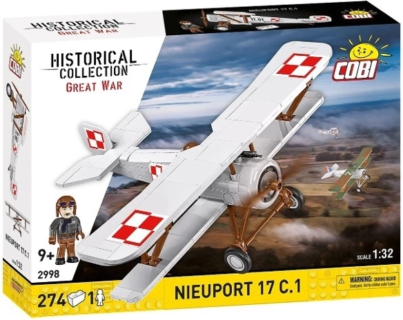Lidmašīnas Nieuport 17 C.1 būvkomplekts – vēsturiskais divplāksnis Polijas krāsās (1:32)