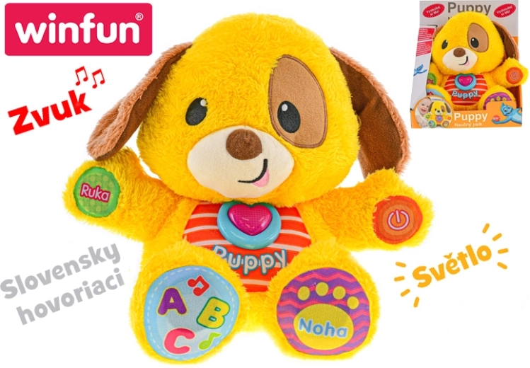 Izglītojošs runājošs sunītis Puppy ar gaismu un skaņu 33 cm