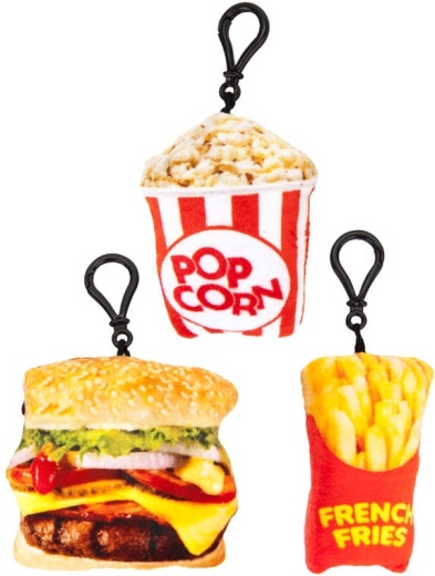 Plīša fast food piekariņš ar klipsi 10 cm - 1 gab.