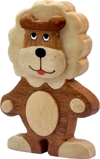 Koka magnētiņš lauva – ar rokām izgatavota dekorācija 2Kids Toys