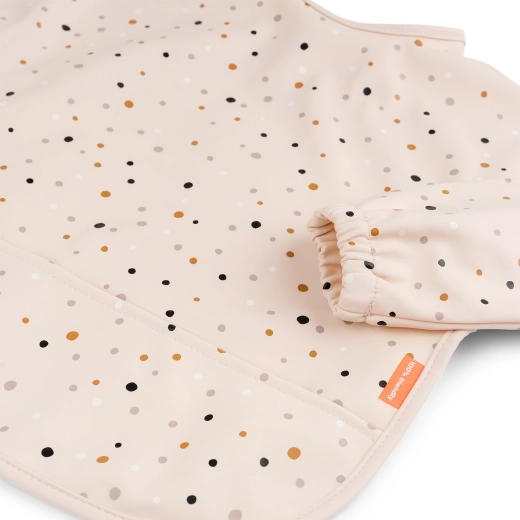 Done by Deer priekšautiņš ar piedurknēm un kabatu Happy dots, rozā