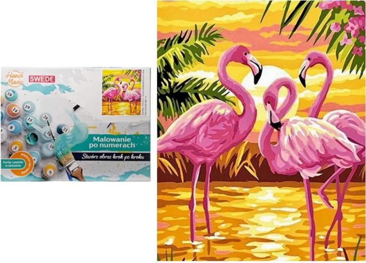 Paint by Numbers Flamingos