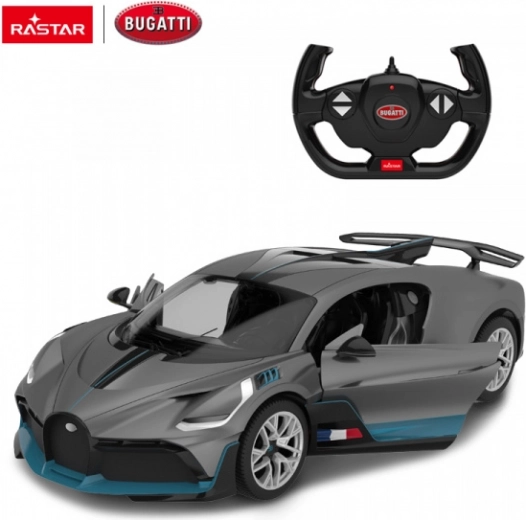 Bugatti Divo sudraba RC auto 1:14 no Rastar