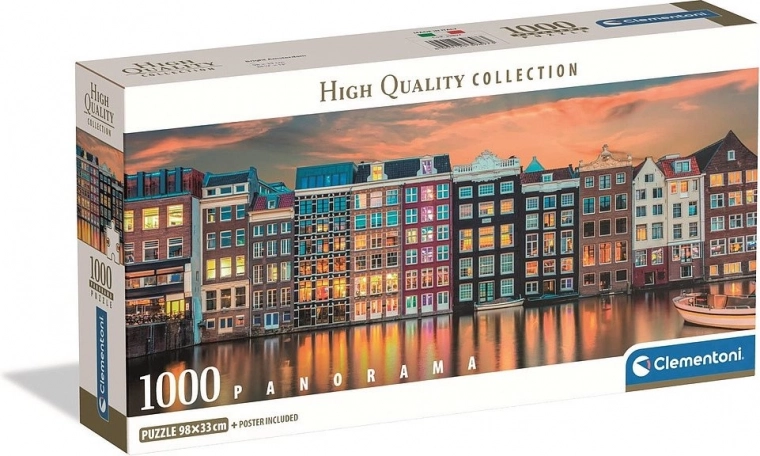 Clementoni panorāmas puzle Rīts Amsterdamā 1000 gabaliņi