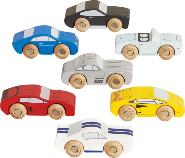 Le Toy Van koka sporta automašīnas – komplekts 7 gab.