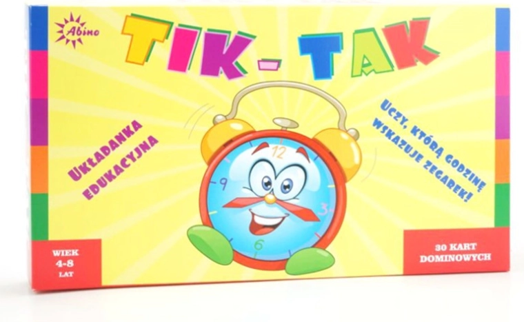 Mīklas spēle Tik Tak – domino pulksteņa apgūšanai