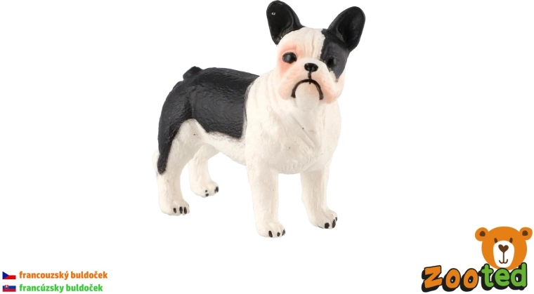 Franču buldogs – suņa figūriņa 5 cm - 1 gab.