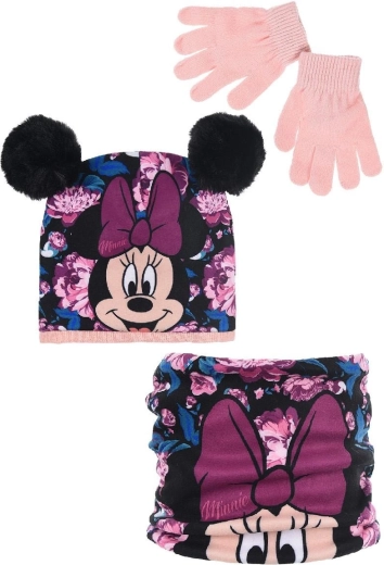 Minnie cepure, kakla sildītājs un cimdi