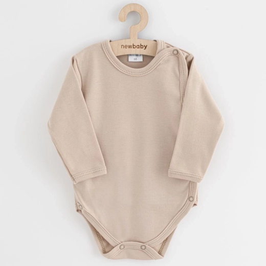 Baby bodysuit with snaps New Baby Classic II, light beige