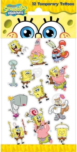 Pagaidu tetovējumi SPONGEBOB bērniem