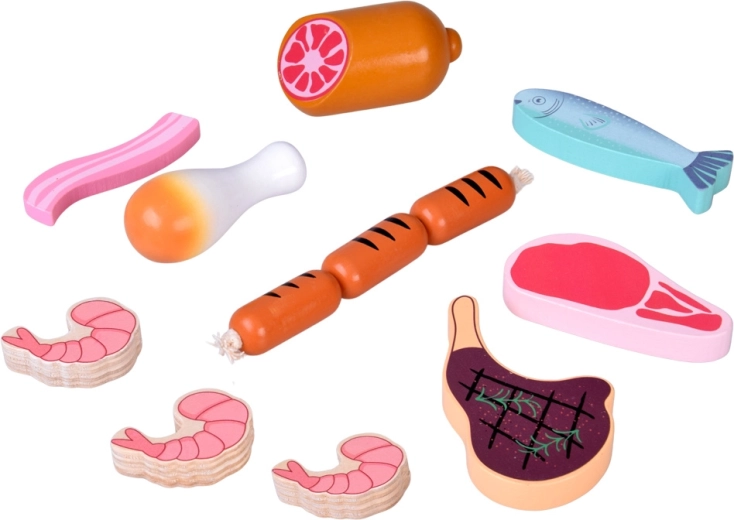 Reālistisks gaļas un jūras velšu komplekts