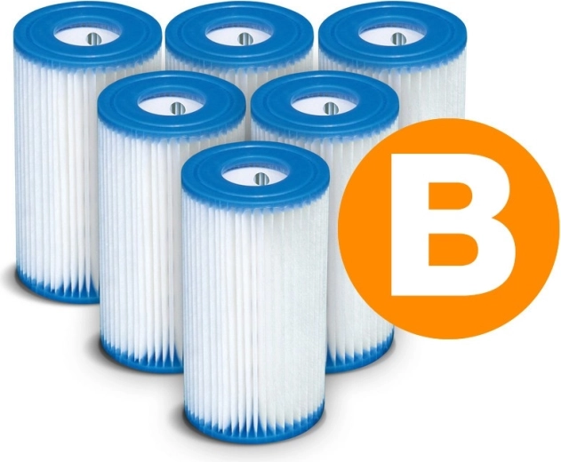 Papīra filtrs baseina sūknim, tips B – komplekts 6 gab. INTEX