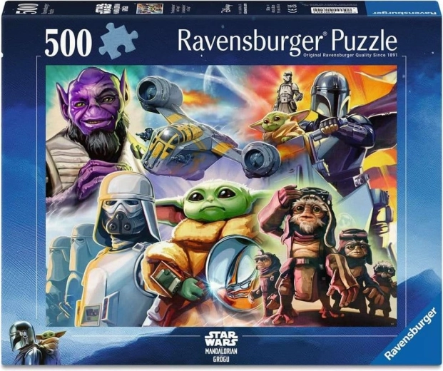 Ravensburger puzle Star Wars: Mandalorian un Grogu 500 gabali