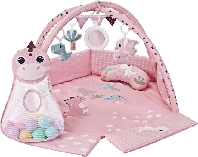Supportive tummy time with mini pillow