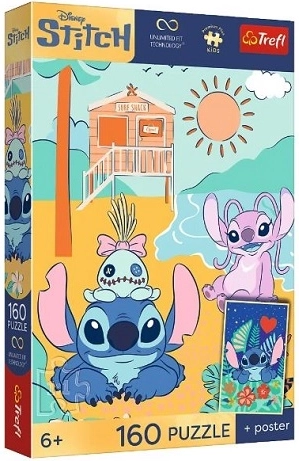 Premium Plus Kids puzle bērniem “Stitch uz viļņa” – 160 gabaliņi