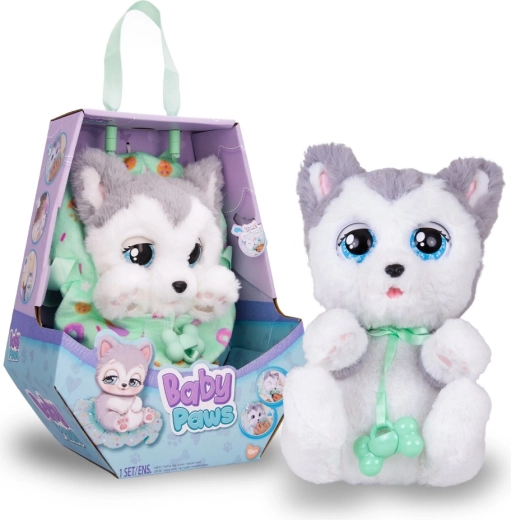 Baby Paws interactive plush puppy with carry bag