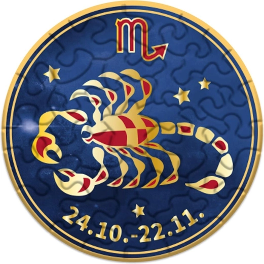 Curiosi apaļā puzle Zodiaks Skorpions, 33 gabaliņi