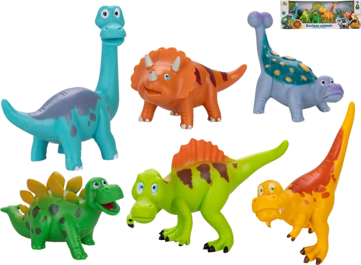 Dinozauru komplekts 8–11 cm, 6 gab. kastītē