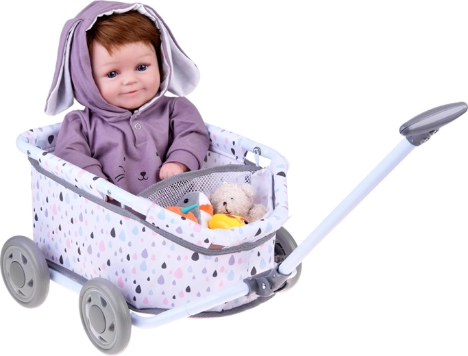 Mīksts tekstila grozs ar ērtu glabāšanas vietu