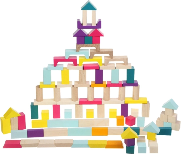 Kidiwood Wooden Building Set with 100 Pieces