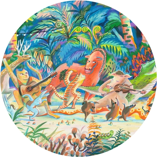 Oriģināla Djeco ilustrācija