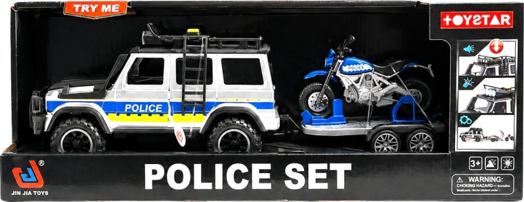 Police off-road vehicle with trailer and motorcycle - 1 piece