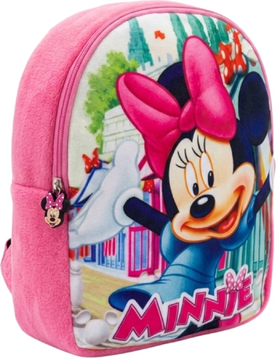 Plīša bērnu mugursoma Minnie Mouse rozā