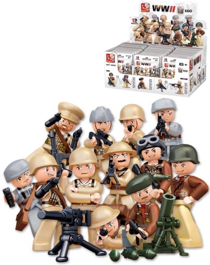 Sluban Army WWII mini karavīra figūriņa ar piederumiem (blind bag) - 1 gab.