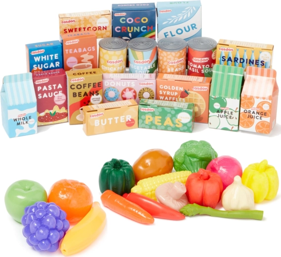 Reālistiski pārtikas produkti ticamai rotaļai