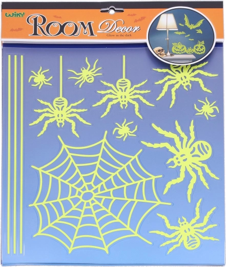 Glow-in-the-dark Spider Wall Stickers Halloween 38 × 31 cm