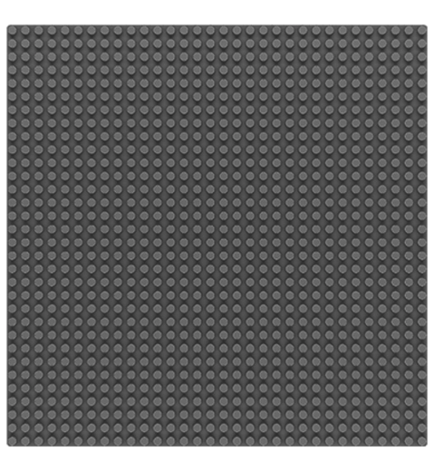 SLUBAN baseplate 32×32, gray (compatible with LEGO)