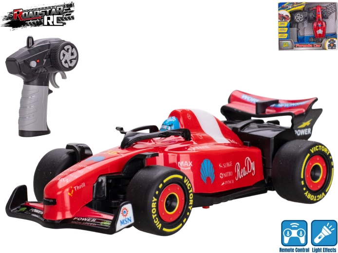 RC formula Roadstar ar gaismām 2,4 GHz sarkana 13,5 cm