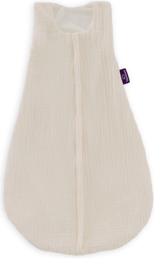 Träumeland Liebmich summer sleeping bag made of muslin, beige, 60 cm