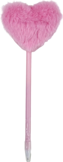 Pildspalva ar plīša sirdi 16 cm