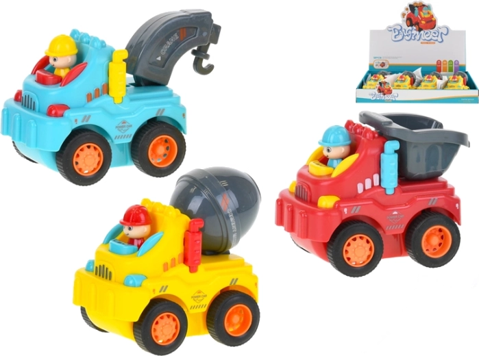 Jautrs būvniecības auto ar inerces piedziņu 8 cm, 3 veidi