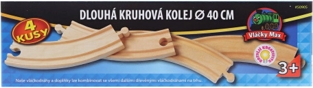 Vláčky Max garais sliežu līkums – 4 gab.