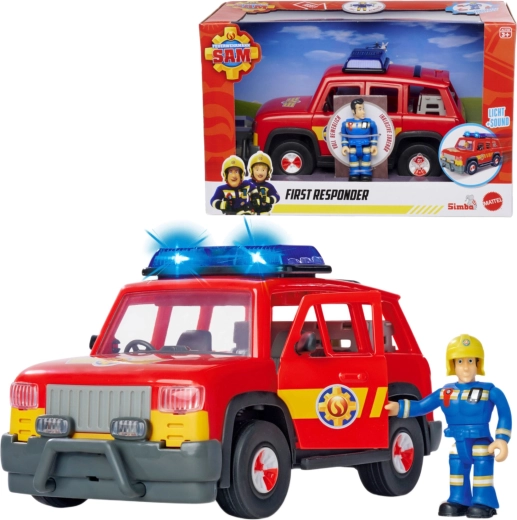 Ugunsdzēsējs Sems glābšanas transportlīdzeklis 4×4 19 cm ar Elvisa figūriņu