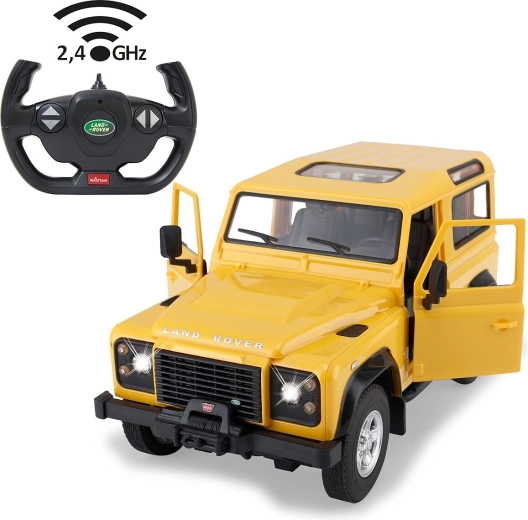 RC modelis Land Rover Defender 1:14, dzeltens