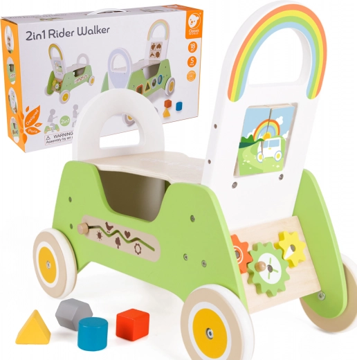 Koka staigulis 2-in-1 MONTESSORI CLASSIC WORLD